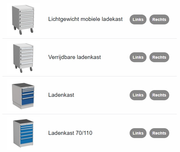 Sovella Nederland Treston ladekast configurator